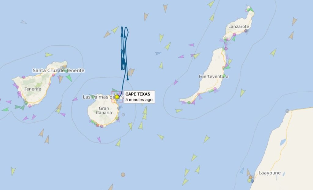 Gran Canaria: US-Militär-Frachter vor Anker gegangen