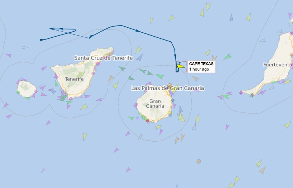 Teneriffa: Frachter der US-Marine jetzt vor Gran Canaria
