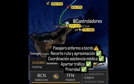 Kanaren-Flieger nach Teneriffa meldet medizinischen Notfall Kanaren-Flieger nach Teneriffa meldet medizinischen Notfall